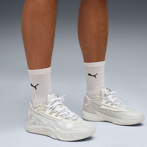Scoot Zeros II Basketball Shoes Unisex, Glacial Gray-PUMA White, extralarge