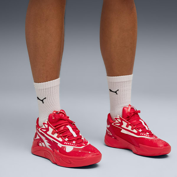 Scoot Zeros II Basketball Shoes Unisex, For All Time Red-PUMA White, extralarge-GBR