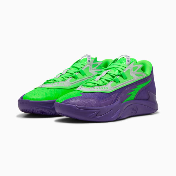 Scoot Zeros II NXTPRO Hoops Basketball Shoes Unisex, Team Violet-Fluro Green Pes, extralarge-GBR