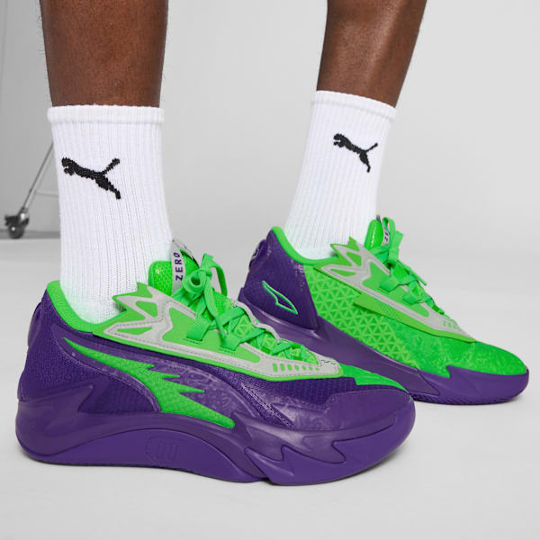 Tenis de basquetbol para hombre Scoot Zeros II NXTPRO Hoops, Team Violet-Fluro Green Pes, extralarge