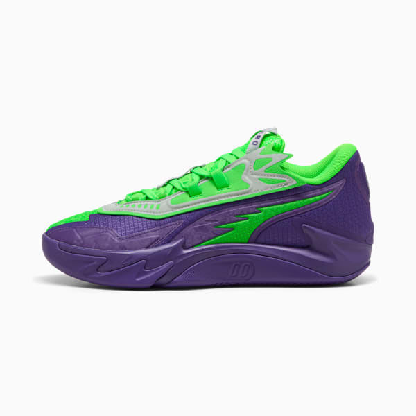 Scoot Zeros II NXTPRO Hoops Basketball Shoes Unisex, Team Violet-Fluro Green Pes, extralarge-GBR
