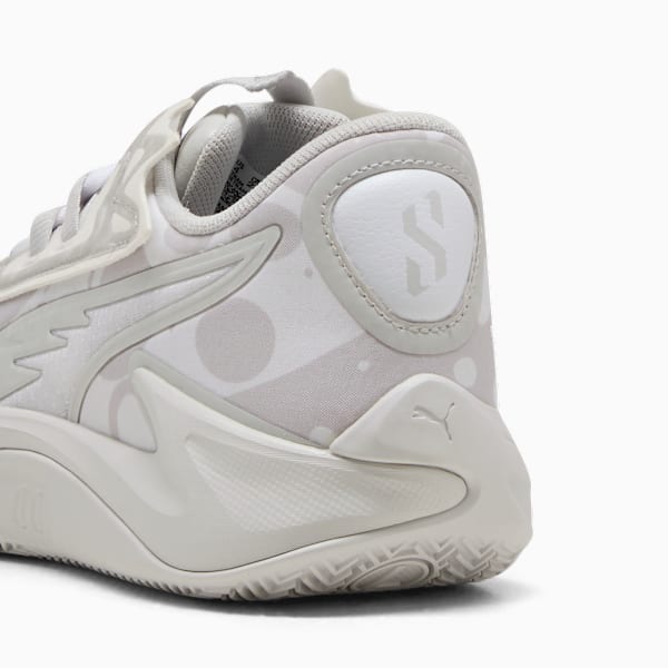 Scoot Zeros II Basketball Shoes Youth, Glacial Gray-PUMA White, extralarge