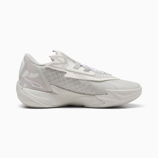 Scoot Zeros II Basketball Shoes Youth, Glacial Gray-PUMA White, extralarge