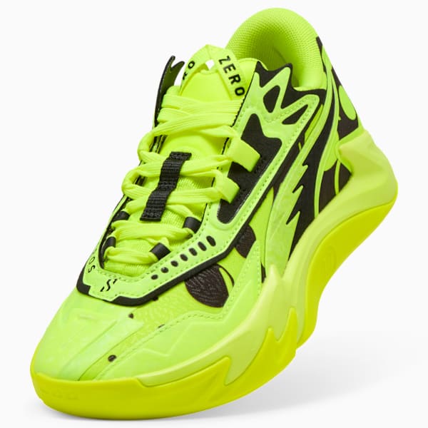 Scoot Zeros II Basketball Shoes Youth, Yellow Alert-PUMA Black, extralarge