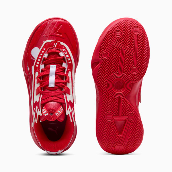 Scoot Zeros II Basketball Shoes Youth, For All Time Red-PUMA White, extralarge