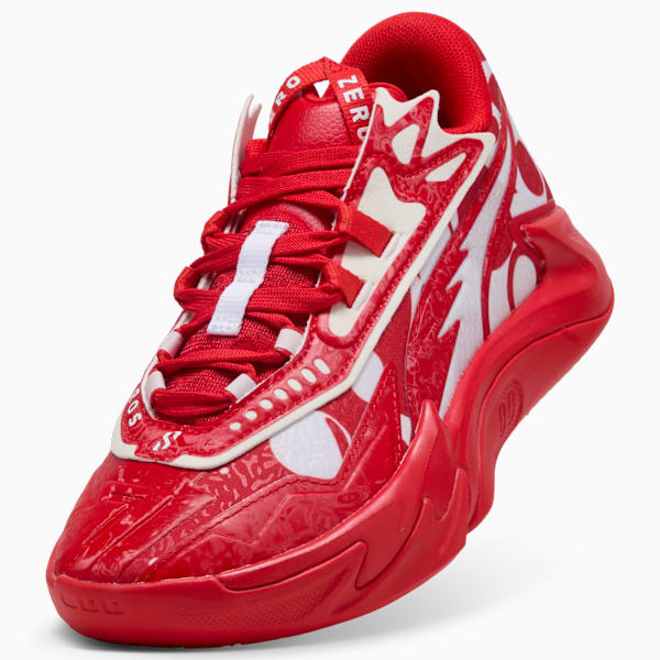 Scoot Zeros II Basketball Shoes Youth, For All Time Red-PUMA White, extralarge
