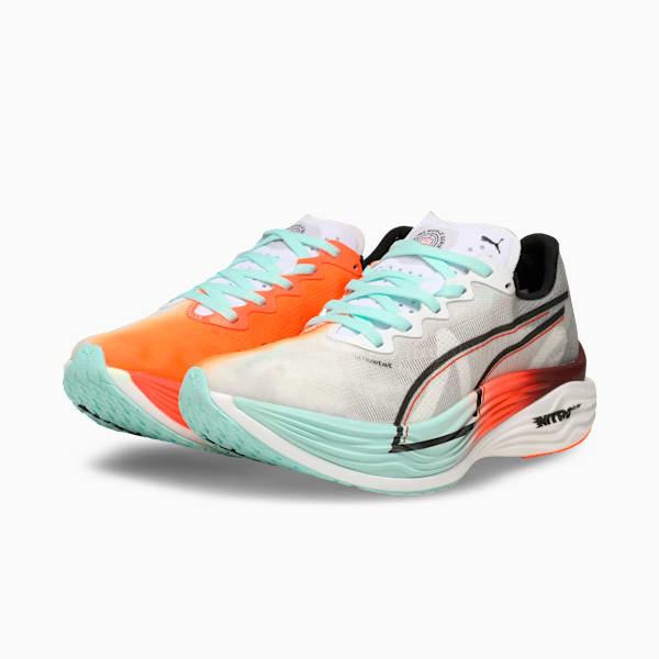 Deviate NITRO™ Elite 3 HYROX Women’s Running Shoes, PUMA White-Glowing Red-Mint Melt, extralarge-IND