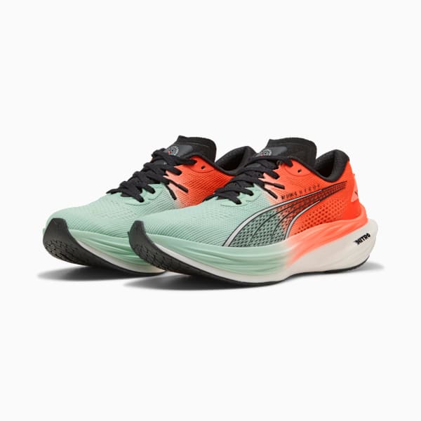 PUMA x HYROX Deviate NITRO™ 3 Running Shoes Women, Mint Melt-Glowing Red, extralarge