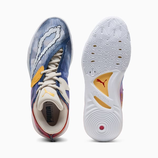All-Pro NITRO™ 2 Hooptopia Men's Basketball Shoes, Persian Blue-Glowing Red, extralarge