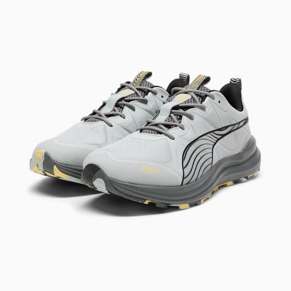 Tenis de running para hombre Reflect Lite Trail Marbled, Cool Light Gray-Cool Dark Gray-Sunny Yellow, extralarge