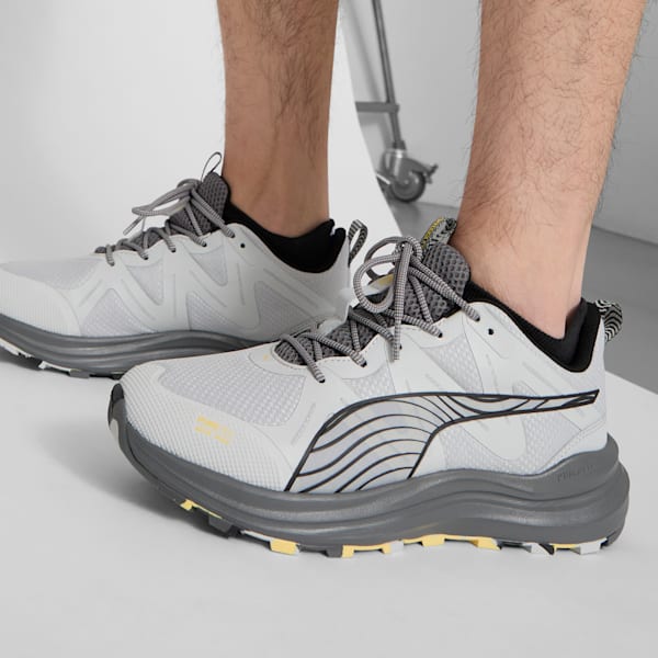Tenis de running para hombre Reflect Lite Trail Marbled, Cool Light Gray-Cool Dark Gray-Sunny Yellow, extralarge