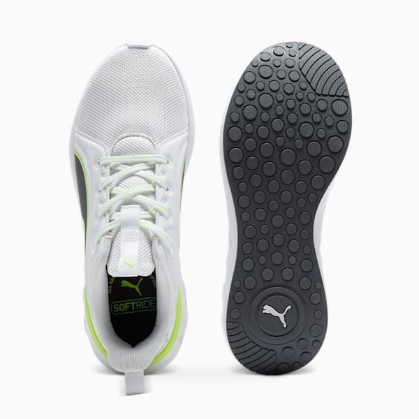 Zapatos para correr en asfalto para hombre Softride Carson Lace Speck, PUMA White-Galactic Gray-Yellow Alert, extralarge