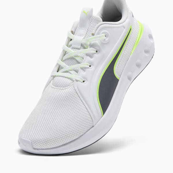 Zapatos para correr en asfalto para hombre Softride Carson Lace Speck, PUMA White-Galactic Gray-Yellow Alert, extralarge