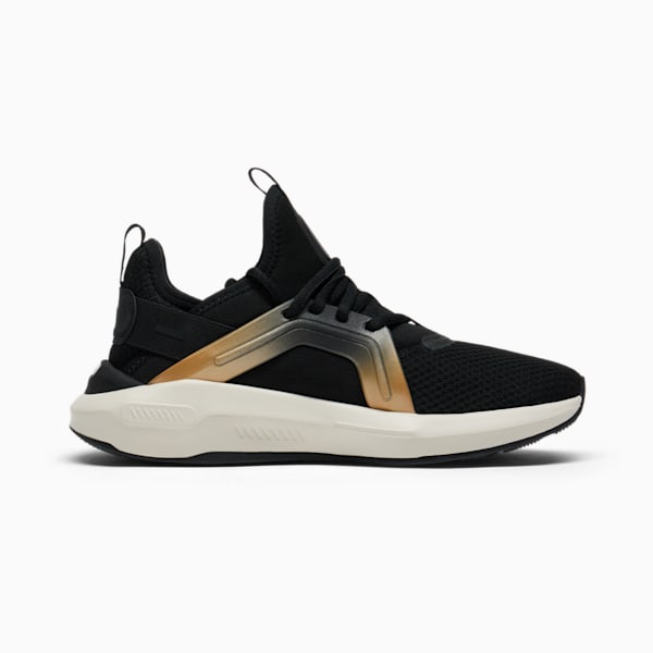 Tenis de running para mujer Metallic Softride Enzo 5, PUMA Black-Warm White-PUMA Gold, extralarge