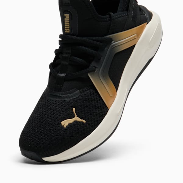 Tenis de running para mujer Metallic Softride Enzo 5, PUMA Black-Warm White-PUMA Gold, extralarge