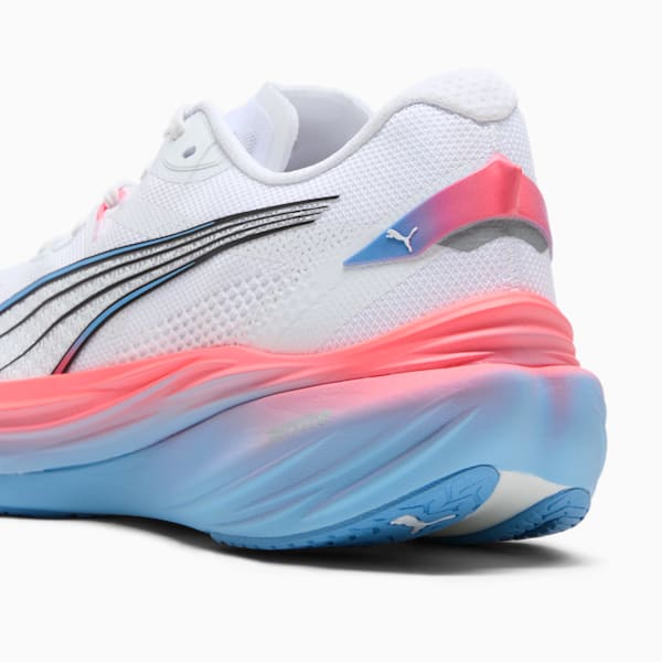 PUMA x ALEX TOUSSAINT Deviate NITRO™ 3 Men's Running Shoes, PUMA White-Team Light Blue-PUMA Silver, extralarge