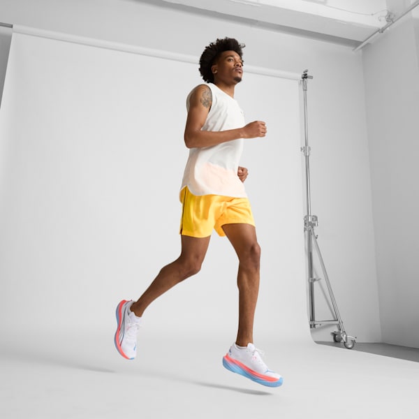 PUMA x ALEX TOUSSAINT Deviate NITRO™ 3 Men's Running Shoes, PUMA White-Team Light Blue-PUMA Silver, extralarge
