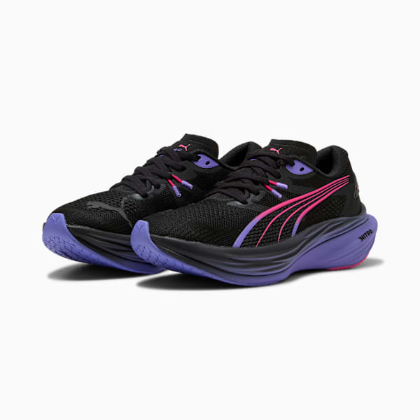 Deviate NITRO™ DIGITOKYO Running Shoes Women, PUMA Black-Fluro Pink Pes, extralarge