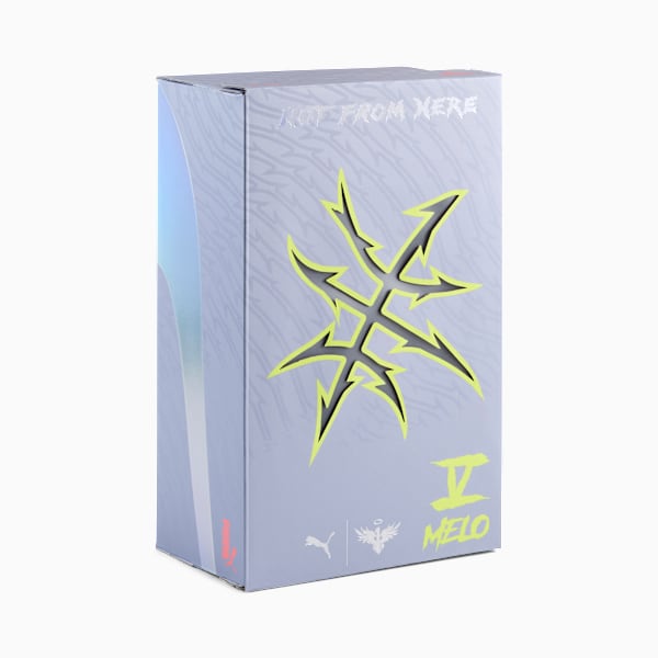 PUMA x LAMELO BALL MB.05 Metallic Basketball Shoes, Vibrant Silver-Yellow Alert-Glowing Red, extralarge