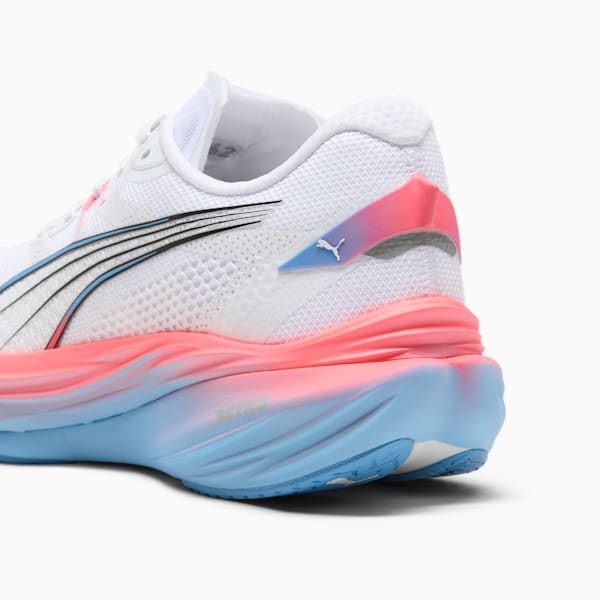 Tenis PUMA x ALEX TOUSSAINT Deviate NITRO™ 3 para mujer, PUMA White-Team Light Blue-PUMA Silver, extralarge
