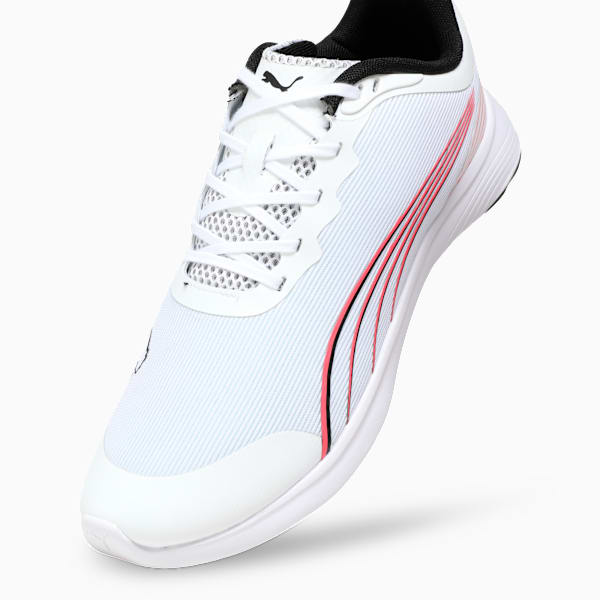 Softride Vital FlowMove Men's Comfortable Running Shoes, PUMA White-PUMA Black-Fire Orchid, extralarge-IND