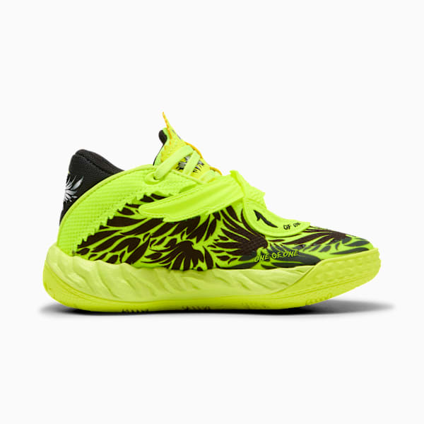 MB.05 Voltage Little Kids' Basketball Shoes, Yellow Alert-PUMA Black, extralarge