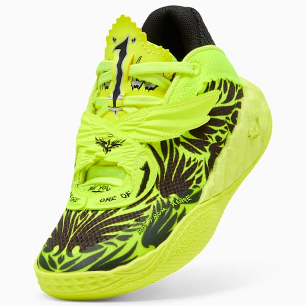 MB.05 Voltage Little Kids' Basketball Shoes, Yellow Alert-PUMA Black, extralarge