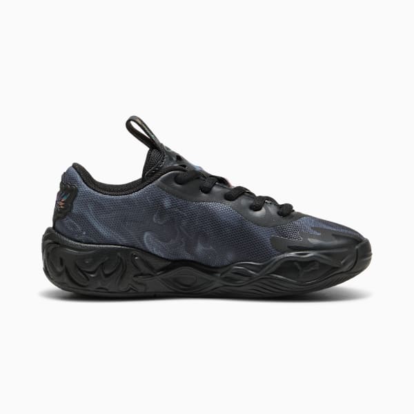 Tenis de basquetbol MB.04 Lo Team Pack para niños, PUMA Black-Dark Amethyst, extralarge