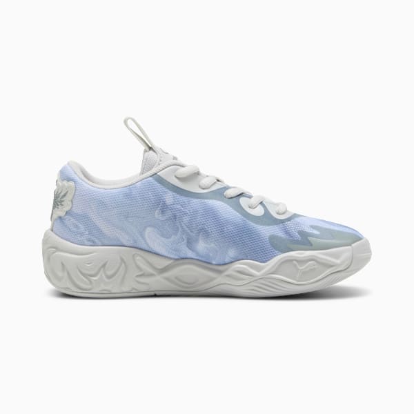 PUMA x LAMELO BALL MB.04 Lo Team Little Kids' Basketball Shoes, Feather Gray-Cool Mid Gray-Cool Dark Gray, extralarge