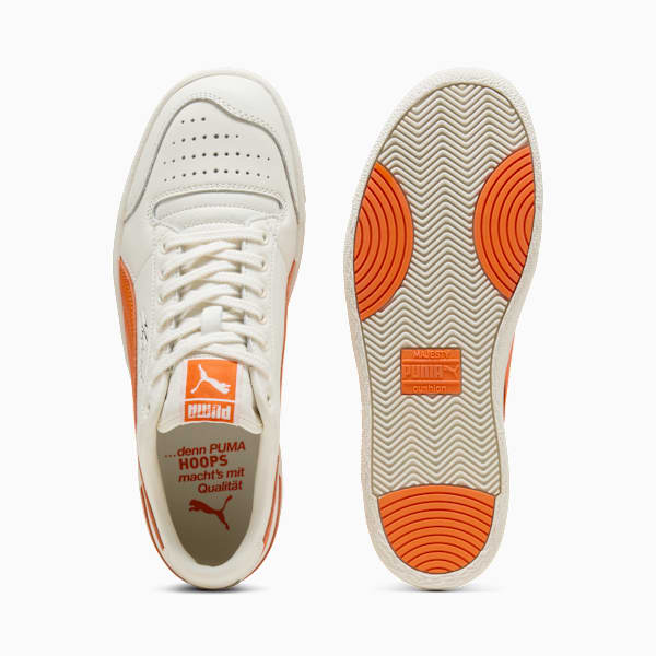 Majesty Leather Sneakers, Warm White-Orange Poppy, extralarge-IND