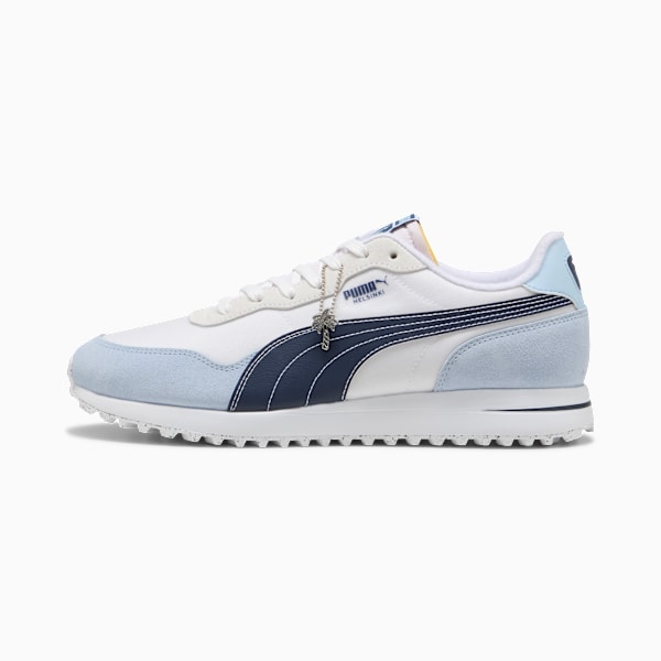 PUMA x PALM TREE CREW Helsinki Golf Shoes Unisex, PUMA White-Haute Tropic-Deep Navy, extralarge-GBR