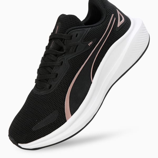 Skyrocket Lite Women's Running Shoes, PUMA Black-PUMA White-Rose Gold, extralarge-IND