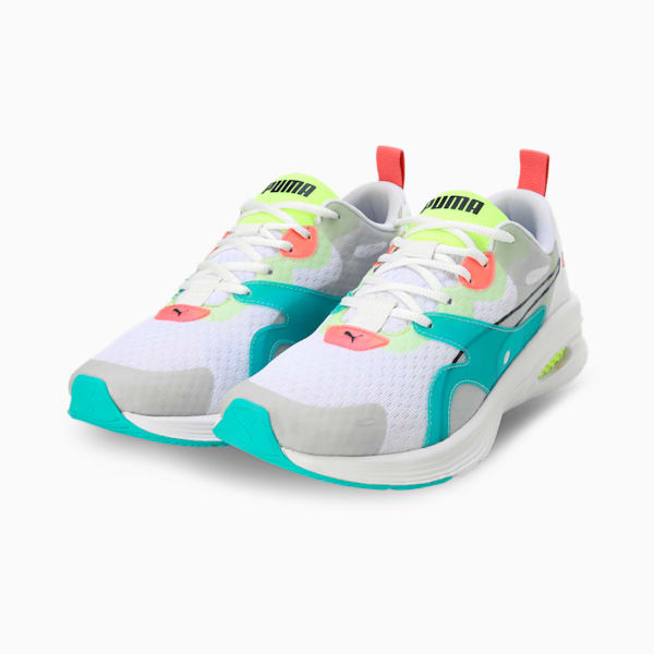 FUEGO Profoam Men’s Responsive Cushioned Running Shoes, Puma White-Nrgy Rose-Yellow Alert, extralarge-IND