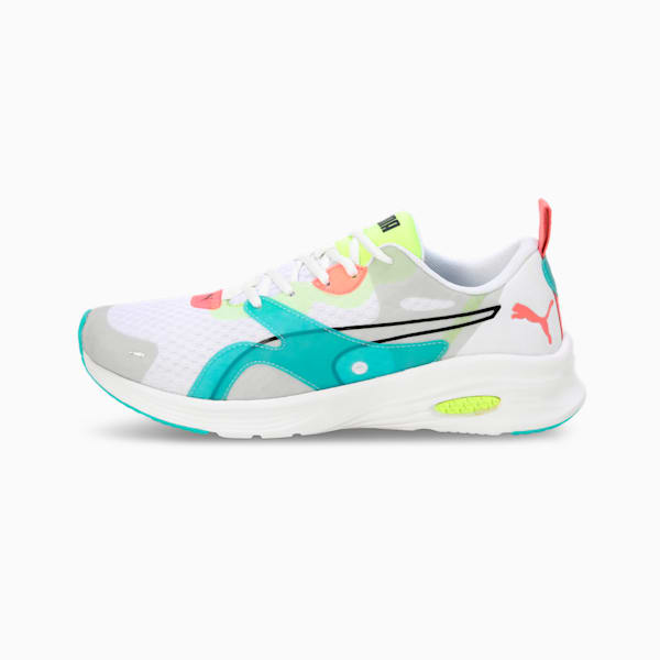 FUEGO Profoam Men’s Responsive Cushioned Running Shoes, Puma White-Nrgy Rose-Yellow Alert, extralarge-IND