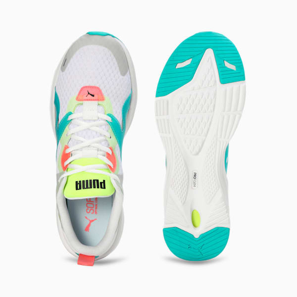FUEGO Profoam Men’s Responsive Cushioned Running Shoes, Puma White-Nrgy Rose-Yellow Alert, extralarge-IND
