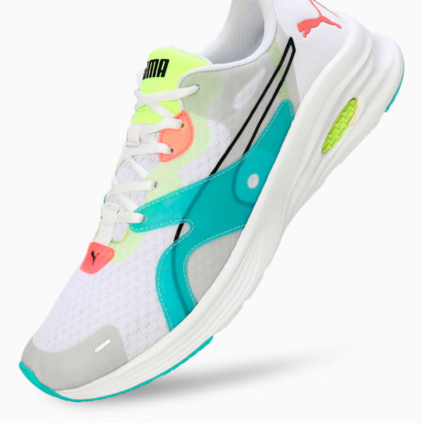 FUEGO Profoam Men’s Responsive Cushioned Running Shoes, Puma White-Nrgy Rose-Yellow Alert, extralarge-IND