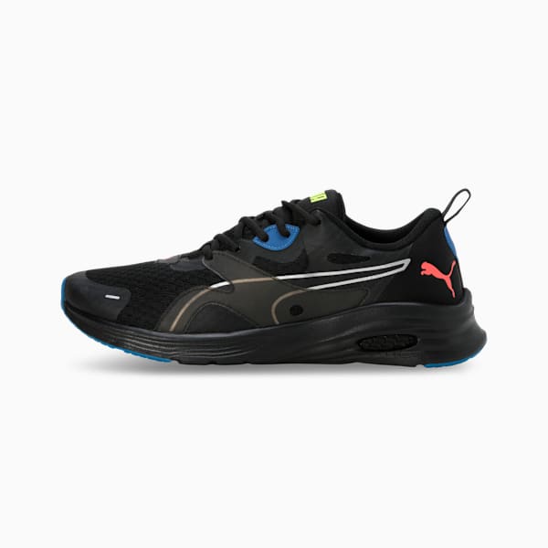 FUEGO Profoam Men’s Responsive Cushioned Running Shoes, Puma Black-Lava Blast-Yellow Alert, extralarge-IND