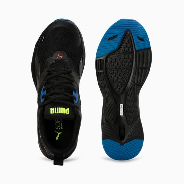 FUEGO Profoam Men’s Responsive Cushioned Running Shoes, Puma Black-Lava Blast-Yellow Alert, extralarge-IND