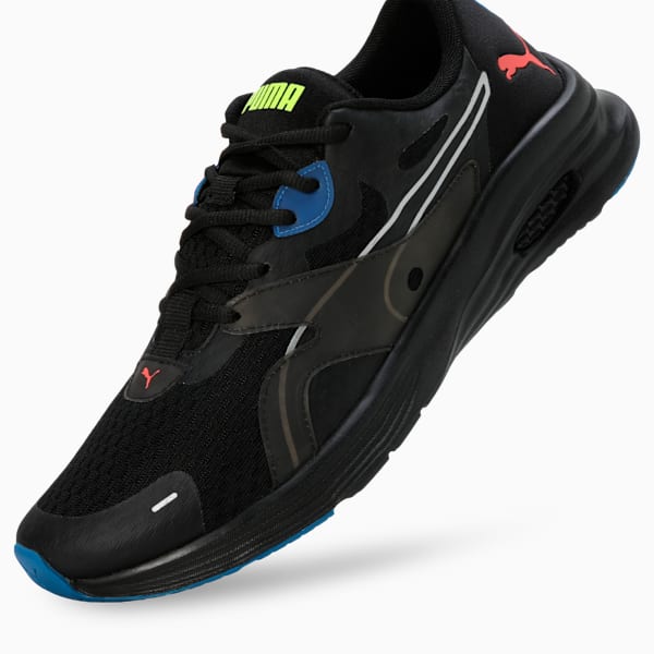 FUEGO Profoam Men’s Responsive Cushioned Running Shoes, Puma Black-Lava Blast-Yellow Alert, extralarge-IND