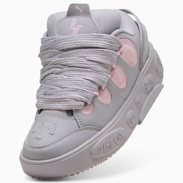 Tenis LaFrancé Wolf para adolescentes, Vibrant Silver-Pearl Pink, extralarge