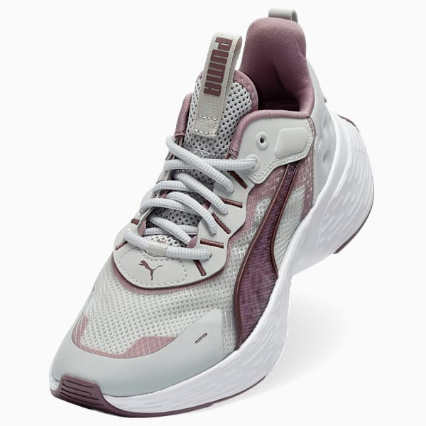 Tenis Softride Sway Cheetah para mujer, Cool Light Gray-Raisin-Plum Jam, extralarge