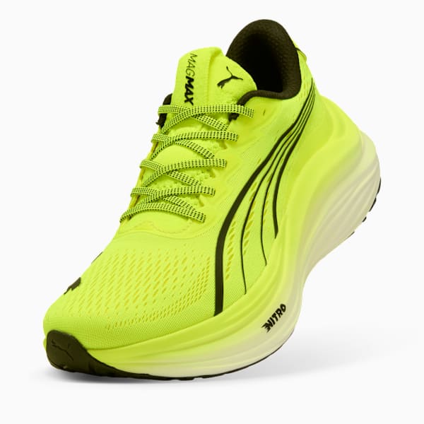 MagMax NITRO Men's Maximum Cushioning Running Shoes, Yellow Alert-PUMA Black, extralarge-IND