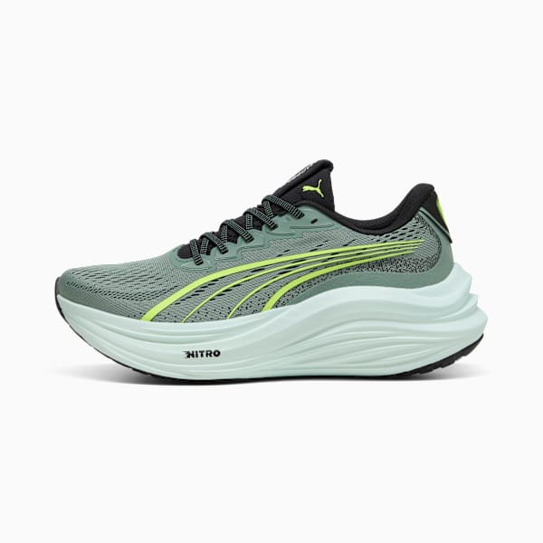 MagMax NITRO Men's Maximum Cushioning Running Shoes, Dusky Gray-Heat Fire, extralarge-IND