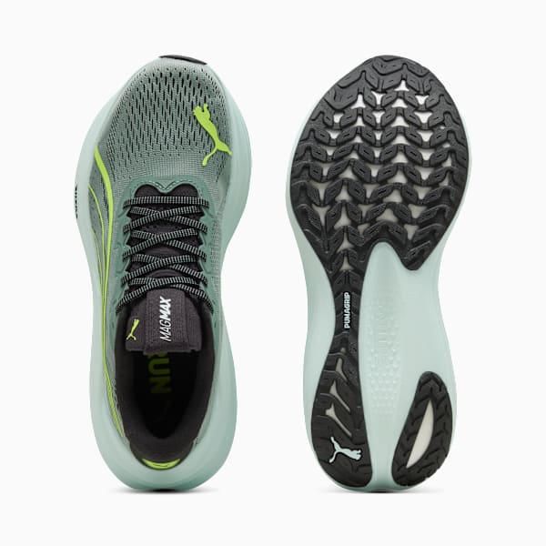 MagMax NITRO Men's Maximum Cushioning Running Shoes, Dusky Gray-Heat Fire, extralarge-IND