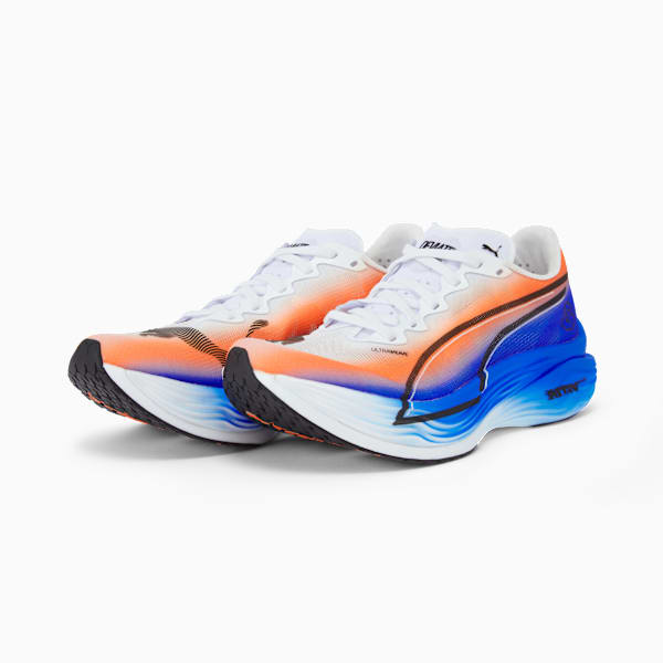 Deviate NITRO Elite 3 Ekiden Running Shoes Women, PUMA White-Heat Fire-PUMA Black, extralarge-GBR