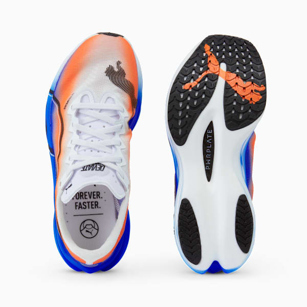 Deviate NITRO Elite 3 Ekiden Running Shoes Women, PUMA White-Heat Fire-PUMA Black, extralarge-GBR