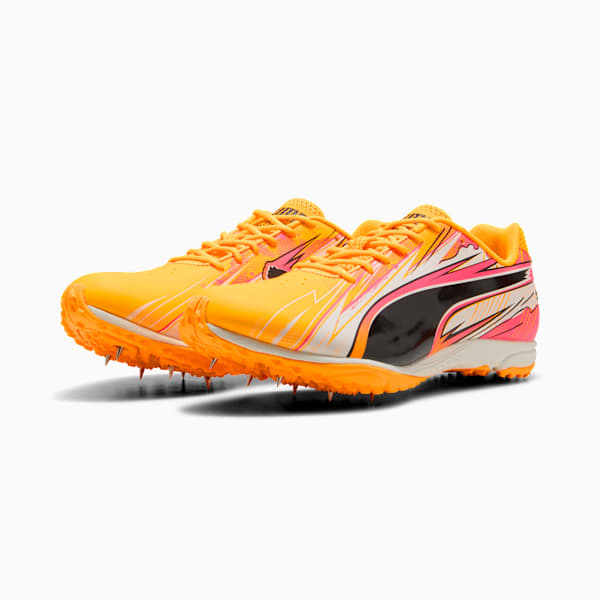 evoSPEED Haraka Sparked Men's Track & Field Shoes, Sun Stream-Warm White-Sunset Glow, extralarge