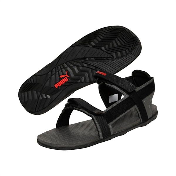 Prego IDP Women's Sandals, Puma Black-High Risk Red-Dark Shadow