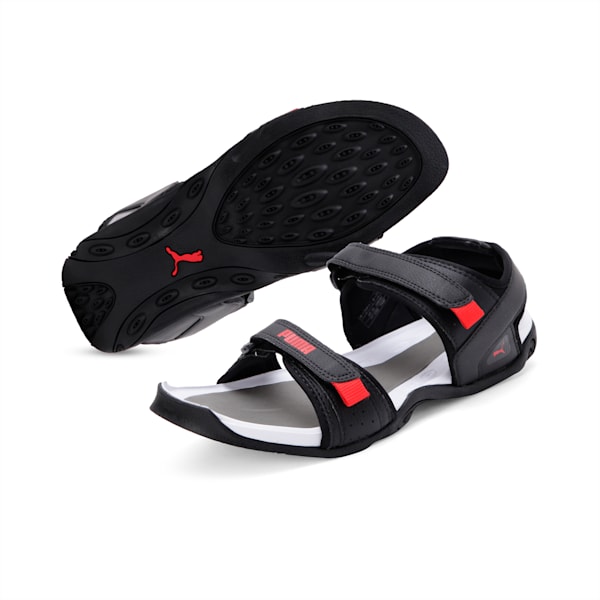 Rocky IDP Sandals, Charcoal Gray-High Risk Red-Puma Black