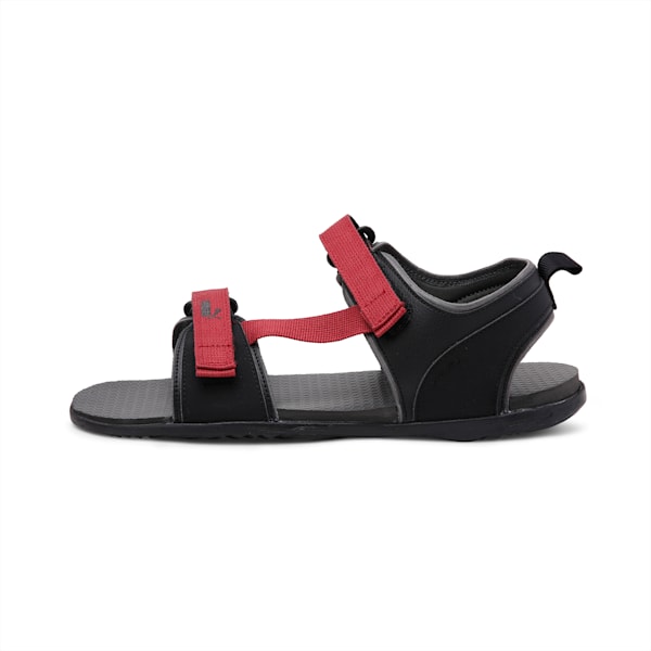 Hexa Men's Sandals, Dark Shadow-Puma Black-Rhubarb, extralarge-IND